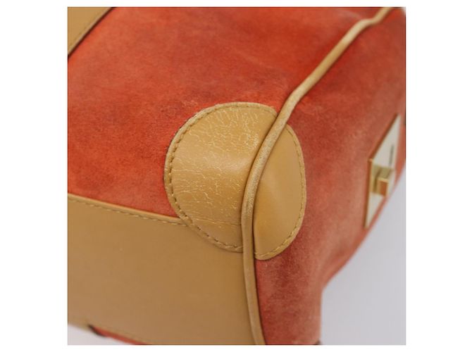 Borsa GUCCI Suede Orange Tono Oro 000 0851 Auth SW2761 Arancione - vista 15