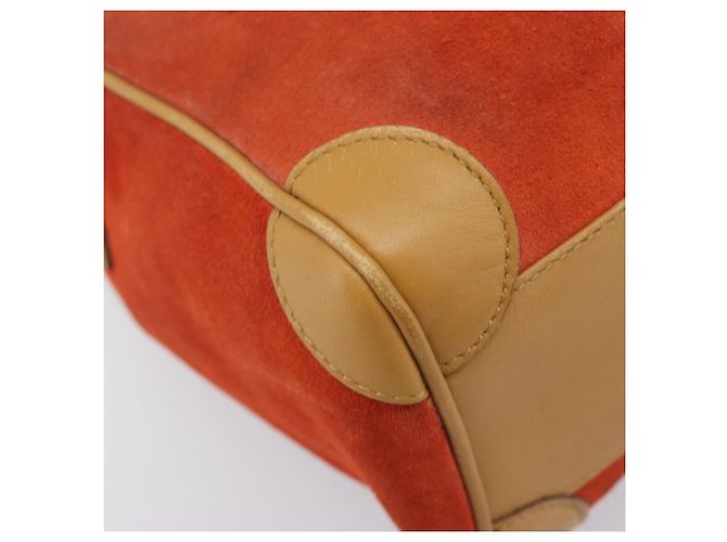 Borsa GUCCI Suede Orange Tono Oro 000 0851 Auth SW2761 Arancione - vista 16