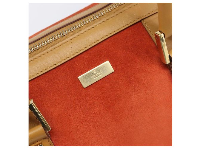 Borsa GUCCI Suede Orange Tono Oro 000 0851 Auth SW2761 Arancione - vista 18