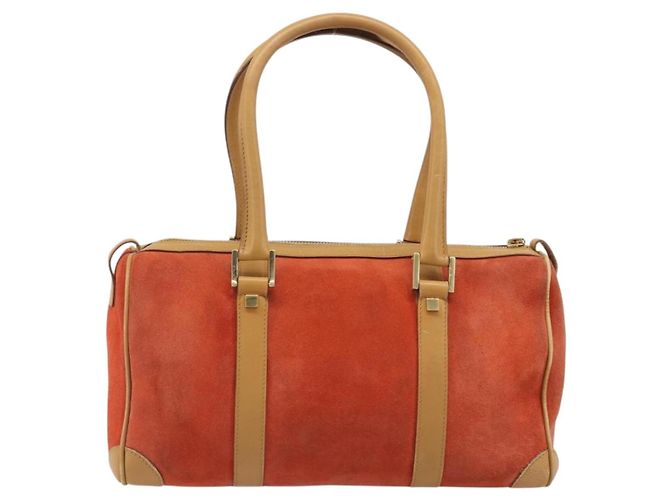 Borsa GUCCI Suede Orange Tono Oro 000 0851 Auth SW2761 Arancione - vista 2