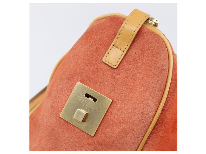 Borsa GUCCI Suede Orange Tono Oro 000 0851 Auth SW2761 Arancione - vista 20