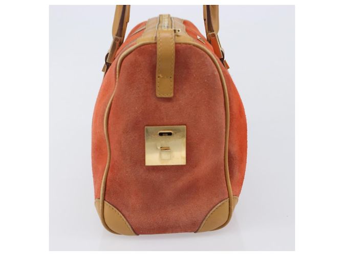 Borsa GUCCI Suede Orange Tono Oro 000 0851 Auth SW2761 Arancione - vista 4