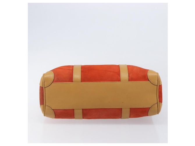 Borsa GUCCI Suede Orange Tono Oro 000 0851 Auth SW2761 Arancione - vista 5