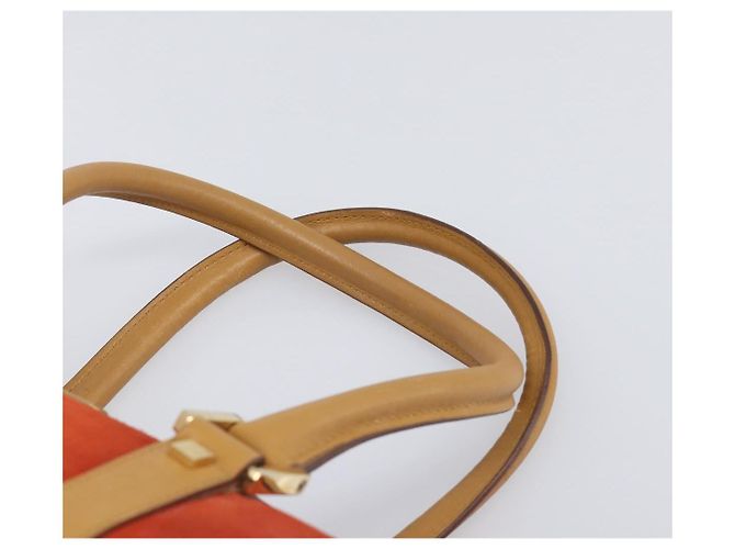 Borsa GUCCI Suede Orange Tono Oro 000 0851 Auth SW2761 Arancione - vista 8