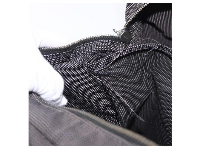 Hermès HERMES Her Line Tote MM Tote Bag Canvas Gray Silver Auth 204044 Braun Silber - Ansicht 12