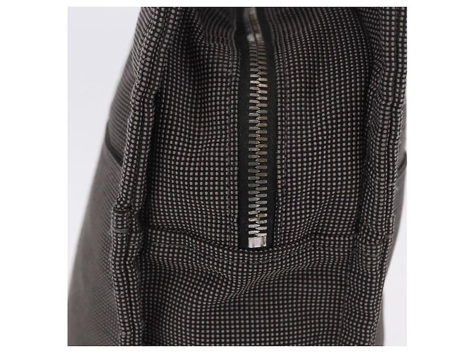 Hermès HERMES Her Line Tote MM Tote Bag Canvas Gray Silver Auth 204044 Braun Silber - Ansicht 14