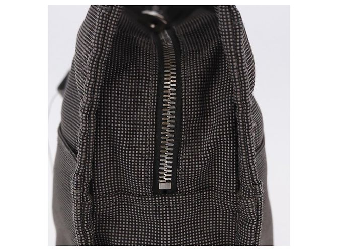 Hermès HERMES Her Line Tote MM Tote Bag Canvas Gray Silver Auth 204044 Braun Silber - Ansicht 15