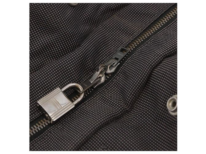 Hermès HERMES Her Line Tote MM Tote Bag Canvas Gray Silver Auth 204044 Braun Silber - Ansicht 24