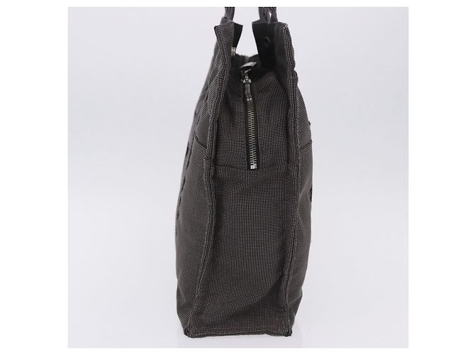 Hermès HERMES Her Line Tote MM Tote Bag Canvas Gray Silver Auth 204044 Braun Silber - Ansicht 5