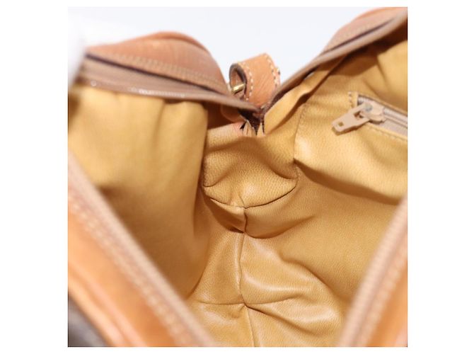Céline Bolsa de Ombro CELINE Macadam Canvas PVC Leather Brown Gold Auth 202674 Marrom Dourado - vista 25