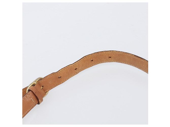 Céline Bolsa de Ombro CELINE Macadam Canvas PVC Leather Brown Gold Auth 202674 Marrom Dourado - vista 8