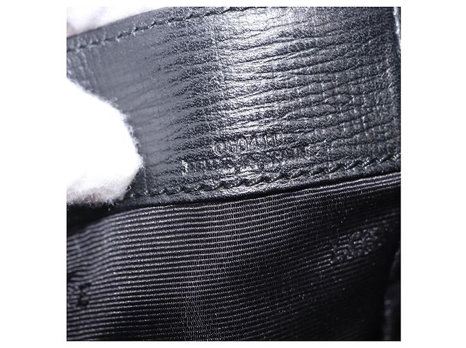 LOEWE Schultertasche aus Leder Schwarz Silber Auth ka6220 - Ansicht 12