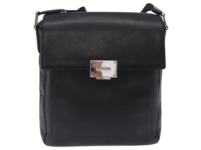 LOEWE Schultertasche aus Leder Schwarz Silber Auth ka6220 - Ansicht 13