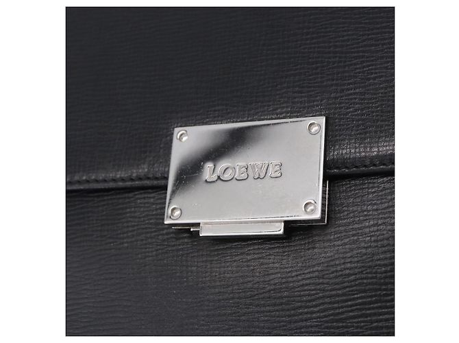 LOEWE Schultertasche aus Leder Schwarz Silber Auth ka6220 - Ansicht 19
