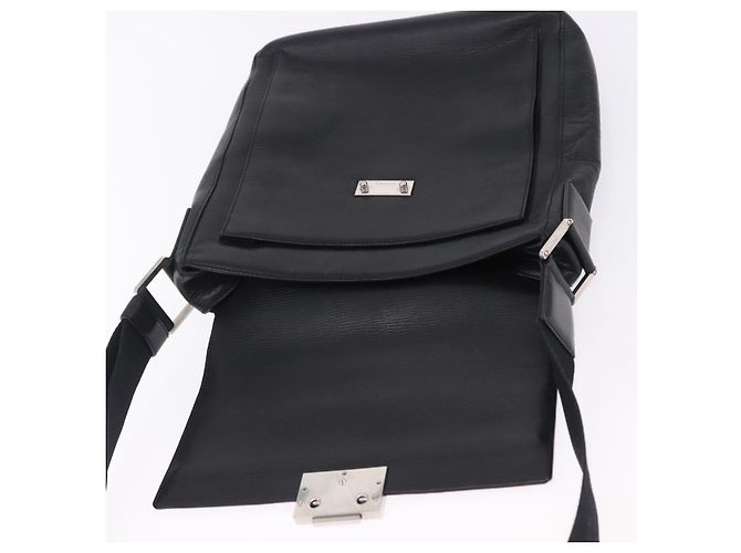 LOEWE Schultertasche aus Leder Schwarz Silber Auth ka6220 - Ansicht 20