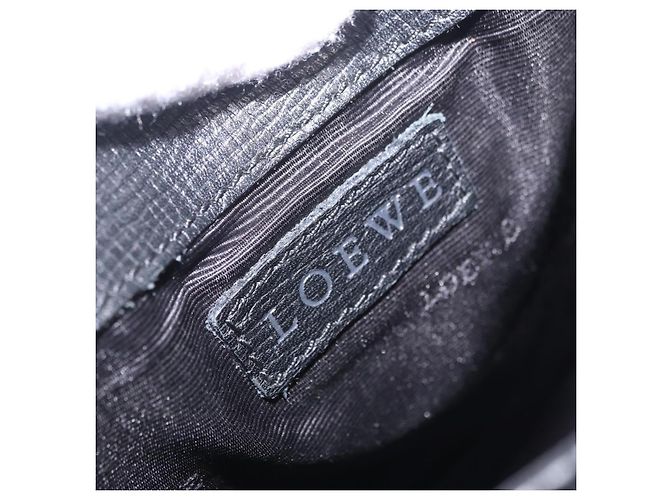 LOEWE Schultertasche aus Leder Schwarz Silber Auth ka6220 - Ansicht 23