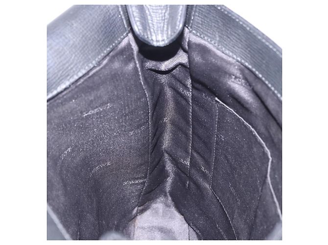 LOEWE Schultertasche aus Leder Schwarz Silber Auth ka6220 - Ansicht 24