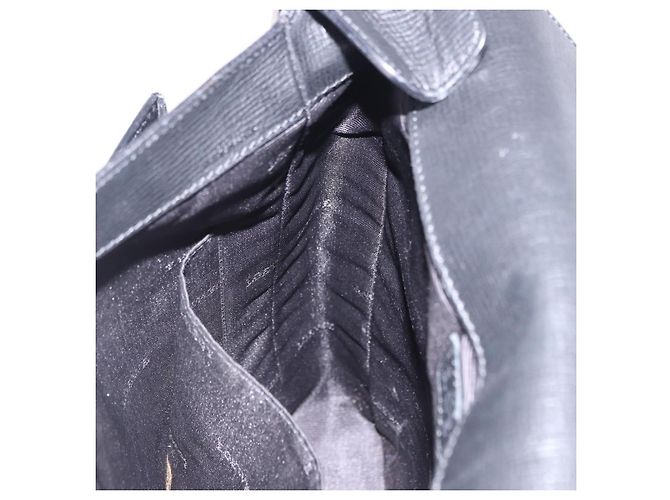 LOEWE Schultertasche aus Leder Schwarz Silber Auth ka6220 - Ansicht 25