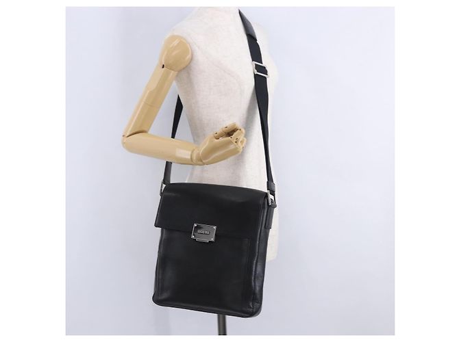 LOEWE Schultertasche aus Leder Schwarz Silber Auth ka6220 - Ansicht 28