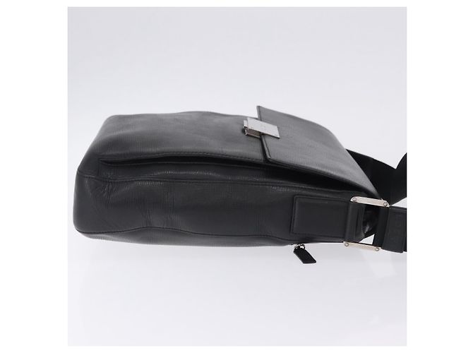 LOEWE Schultertasche aus Leder Schwarz Silber Auth ka6220 - Ansicht 3