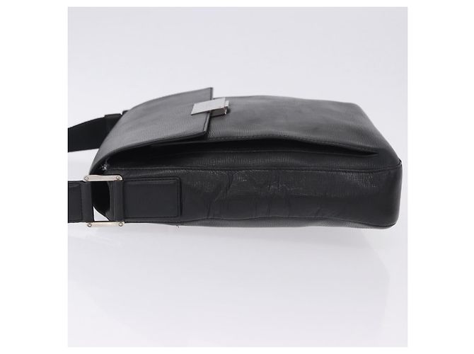 LOEWE Schultertasche aus Leder Schwarz Silber Auth ka6220 - Ansicht 4