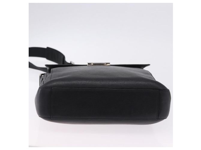 LOEWE Schultertasche aus Leder Schwarz Silber Auth ka6220 - Ansicht 5