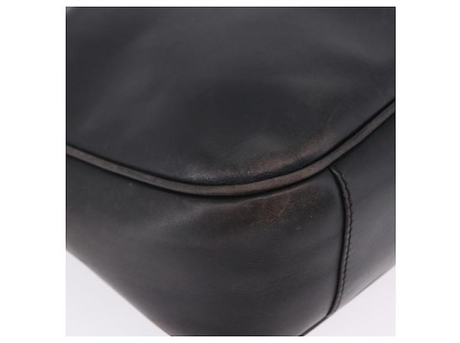 Borsa a mano GUCCI Bamboo in pelle nera e argento 001 1638 Auth ka6269 Nero - vista 15