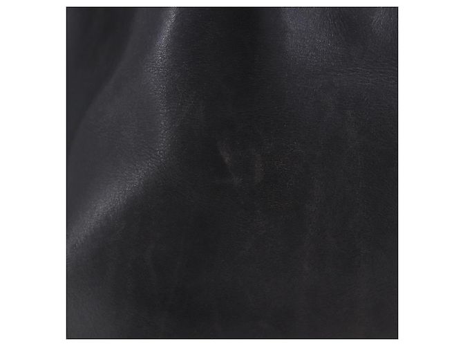Borsa a mano GUCCI Bamboo in pelle nera e argento 001 1638 Auth ka6269 Nero - vista 2