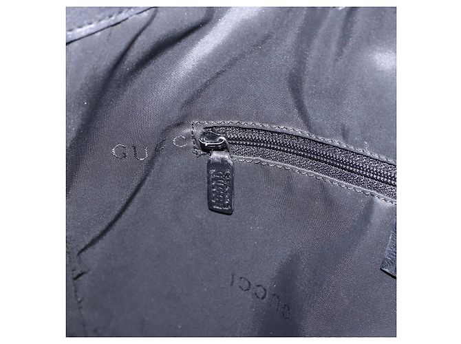 Borsa a mano GUCCI Bamboo in pelle nera e argento 001 1638 Auth ka6269 Nero - vista 25