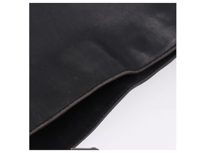 Borsa a mano GUCCI Bamboo in pelle nera e argento 001 1638 Auth ka6269 Nero - vista 8