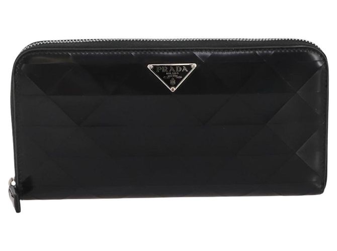 Portafoglio lungo PRADA in pelle nero argento Auth 205863A - vista 13