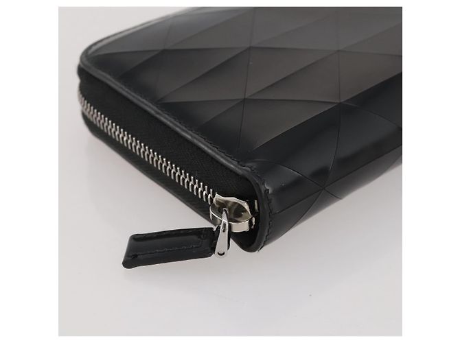 Portafoglio lungo PRADA in pelle nero argento Auth 205863A - vista 14