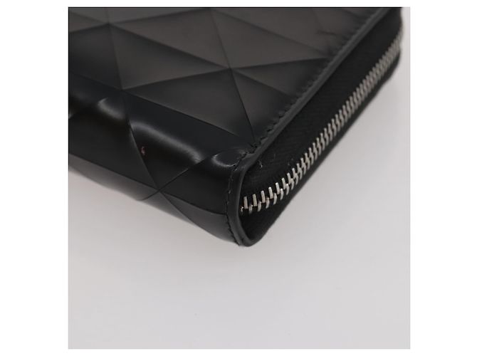 Portafoglio lungo PRADA in pelle nero argento Auth 205863A - vista 15