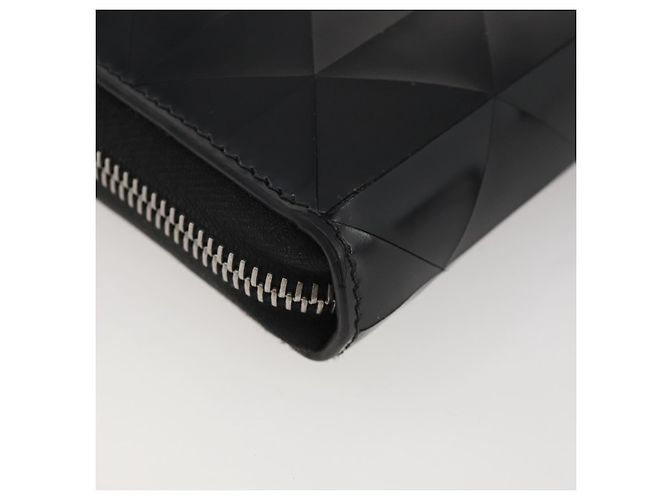 Portafoglio lungo PRADA in pelle nero argento Auth 205863A - vista 16