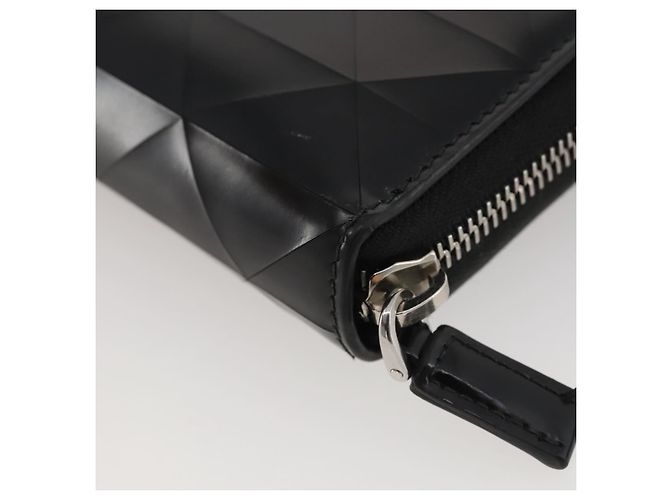 Portafoglio lungo PRADA in pelle nero argento Auth 205863A - vista 17