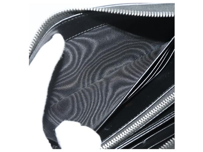 Portafoglio lungo PRADA in pelle nero argento Auth 205863A - vista 19