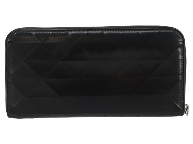 Portafoglio lungo PRADA in pelle nero argento Auth 205863A - vista 2