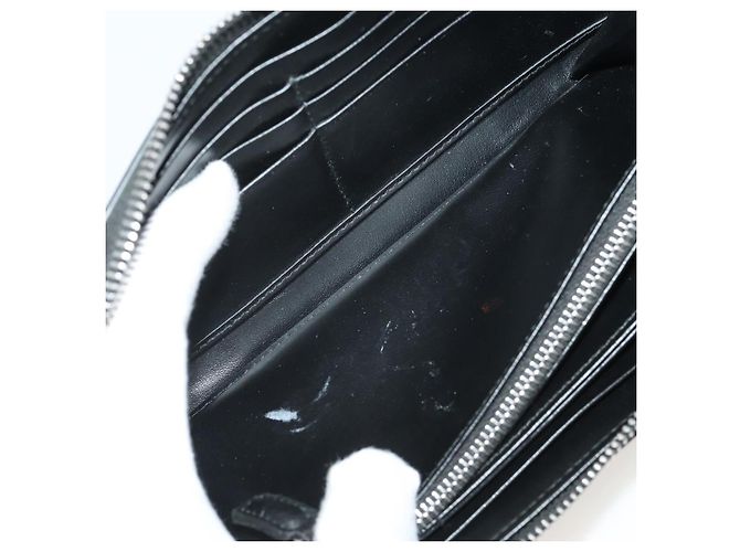 Portafoglio lungo PRADA in pelle nero argento Auth 205863A - vista 20