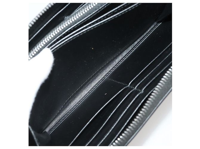 Portafoglio lungo PRADA in pelle nero argento Auth 205863A - vista 22