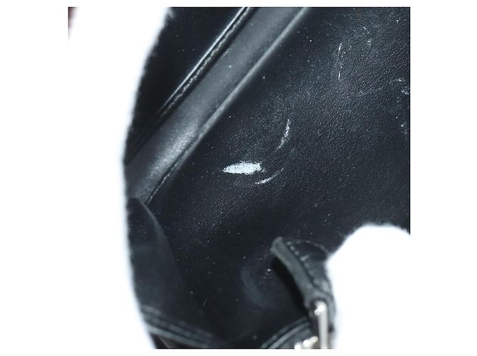 Portafoglio lungo PRADA in pelle nero argento Auth 205863A - vista 9