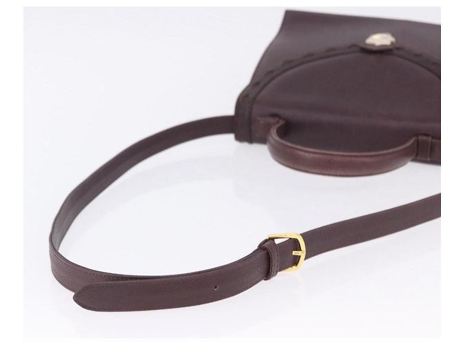 Autre Marque Borsa a mano SAINT LAURENT in pelle 2way Bordeaux tono oro Auth ka6227A Bordò - vista 10
