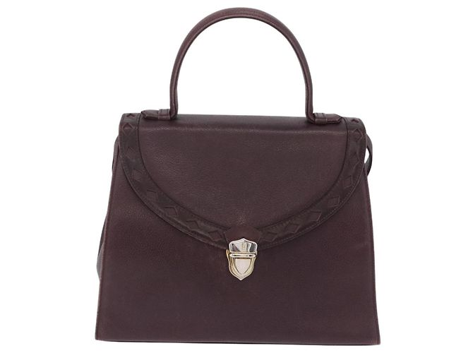 Autre Marque Borsa a mano SAINT LAURENT in pelle 2way Bordeaux tono oro Auth ka6227A Bordò - vista 13