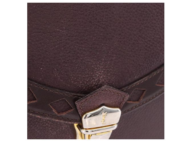 Autre Marque Borsa a mano SAINT LAURENT in pelle 2way Bordeaux tono oro Auth ka6227A Bordò - vista 2