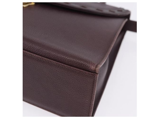 Autre Marque Borsa a mano SAINT LAURENT in pelle 2way Bordeaux tono oro Auth ka6227A Bordò - vista 27