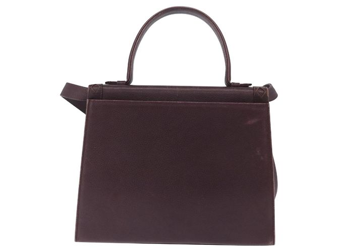 Autre Marque Borsa a mano SAINT LAURENT in pelle 2way Bordeaux tono oro Auth ka6227A Bordò - vista 3