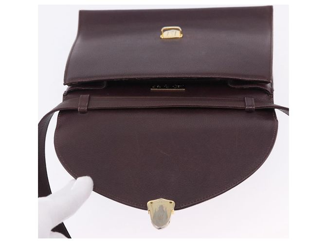 Autre Marque Borsa a mano SAINT LAURENT in pelle 2way Bordeaux tono oro Auth ka6227A Bordò - vista 31