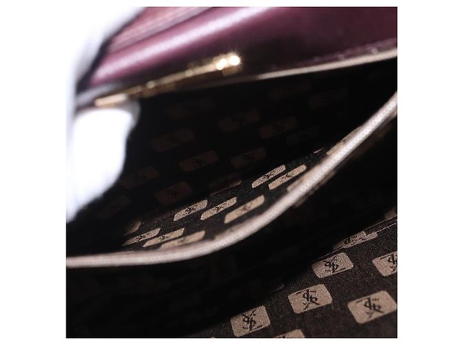 Autre Marque Borsa a mano SAINT LAURENT in pelle 2way Bordeaux tono oro Auth ka6227A Bordò - vista 38