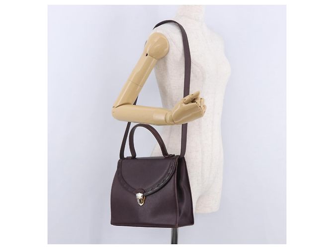 Autre Marque Borsa a mano SAINT LAURENT in pelle 2way Bordeaux tono oro Auth ka6227A Bordò - vista 40