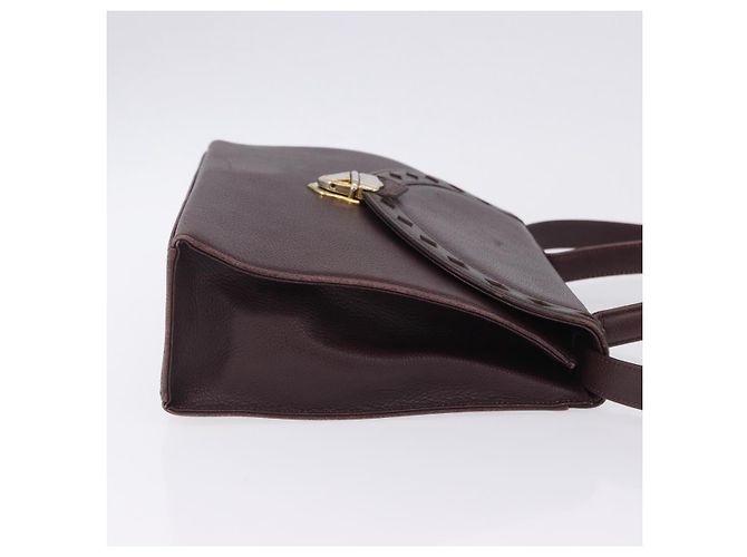 Autre Marque Borsa a mano SAINT LAURENT in pelle 2way Bordeaux tono oro Auth ka6227A Bordò - vista 5