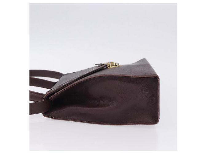 Autre Marque Borsa a mano SAINT LAURENT in pelle 2way Bordeaux tono oro Auth ka6227A Bordò - vista 7